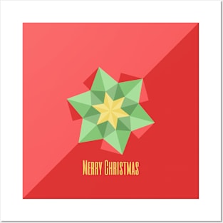Merry Christmas Star Posters and Art